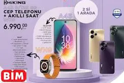 HİKİNG A45 8/128 GB CEP TELEFONU+ AKILLI SAAT WH9